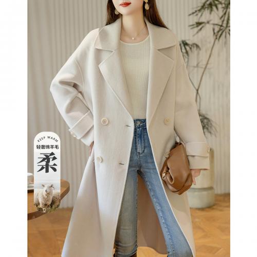 双面呢长款大衣