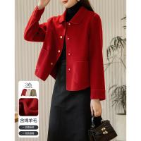 休闲气质双面呢外套