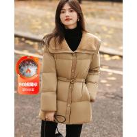 翻领收腰羽绒服（含腰带）