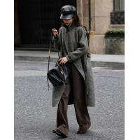 【韩系气质】2023冬季新款韩系气质风衣款大翻领毛呢大衣