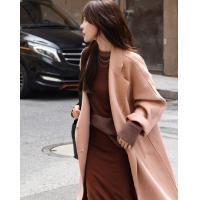 【韩系百搭】2023冬季新品韩系气质百搭大翻领阔板毛呢大衣