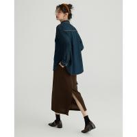 德玛纳显瘦工装a字半身裙女士新款显瘦设计感小众气质长裙子