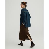 德玛纳牛仔衬衫女新款秋季气质法式上衣长袖时尚洋气复古衬衣