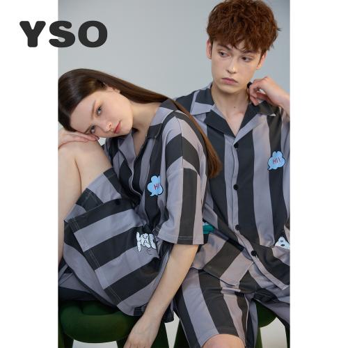 yso无性别【白日梦系列】夏季情侣睡衣女高级感套装男外穿家居服B
