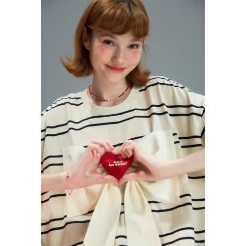 yso【礼物系列】睡裙女100%棉春秋蝴蝶结免穿胸垫睡衣女士家居服C