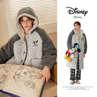 家居服女情侣睡袍冬季珊瑚绒家居服睡衣套装