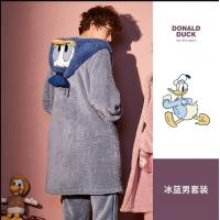果壳情侣睡衣迪士尼秋冬珊瑚绒睡衣家居服睡衣女冬睡衣男居家服D’