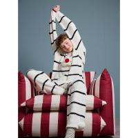 yso【酷猫系列】睡衣女冬季套装雪尼尔半边绒睡衣条纹卡通家居服D