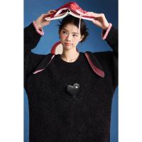 yso【礼物系列】半边绒睡裙女轻软甜美长款睡衣冬加绒女家居服D