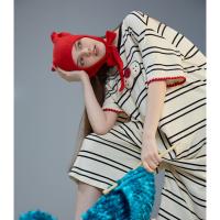 yso【酷猫系列】连体睡衣女夏睡裙可爱条纹家居服可外穿家居套装