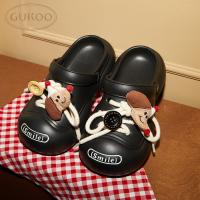 果壳拖鞋女夏季原创小狗包头洞洞鞋EVA外穿凉拖鞋