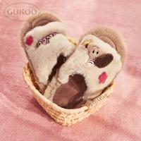 Gukoo/果壳毛毛拖鞋秋冬季派对小狗新款踩屎感可爱女士居家棉拖鞋