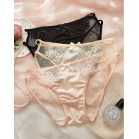 【含桑蚕丝裆底】3条装女士内裤四季款蕾丝网纱性感纯欲内裤