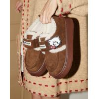 【mikko联名】家居拖鞋冬季毛毛鞋女加绒保暖乐福鞋可外穿