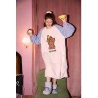 【Gukoo果壳】秋冬双面北极绒保暖柔软牛奶绒宽松女式家居服睡裙