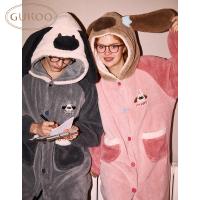 Gukoo/果壳24年新款睡袍女士睡袍加厚珊瑚绒家居服秋冬季睡袍