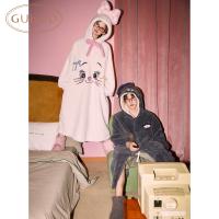 Gukoo/果壳睡袍情侣冬季迪士尼联名新款可爱保暖男士家居服睡袍