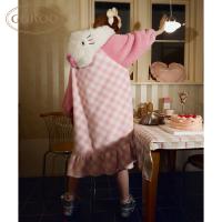 Gukoo/果壳睡袍冬季HelloKitty联名新款毛绒女士家居服斗篷睡袍D