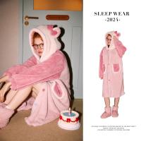 Gukoo/果壳睡袍情侣冬季迪士尼联名新款可爱保暖男士家居服睡袍D