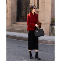 【桃里桃气】24冬国风新中式温柔獭兔毛盘扣气质好搭外套女短款