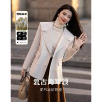 【千金玛德琳】冬季轻龄感绵羊毛顺毛呢舒适遮肉大廓形大衣女外套