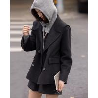 【千金玛德琳】冬季轻龄感绵羊毛顺毛呢舒适遮肉大廓形大衣女外套