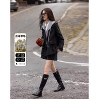 【千金玛德琳】冬季轻龄感绵羊毛顺毛呢舒适遮肉大廓形大衣女外套