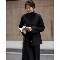 【墨雨云间】24冬款国风新中式牛角扣挂绳松弛A字好搭女式外套