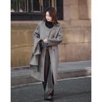 【轻盈衣橱】冬季静奢老钱围巾式绵羊毛高保暖舒适藏肉好搭长外套