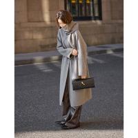 【轻盈衣橱】冬季静奢老钱围巾式绵羊毛高保暖舒适藏肉好搭长外套