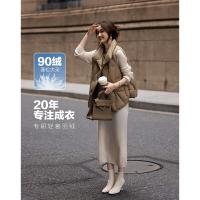 【泡芙恋人】24冬云朵90鸭绒艺术蓬松抽皱无袖女式羽绒服马甲