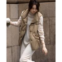 【泡芙恋人】24冬云朵90鸭绒艺术蓬松抽皱无袖女式羽绒服马甲