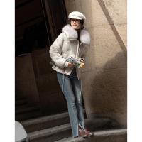 【云朵泡芙】冬零压感15D翻领可脱卸狐狸毛90鸭绒短羽绒服女