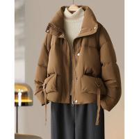 【云朵泡芙】冬50D棉感仿记忆90鸭绒橡筋A字短款女式羽绒服