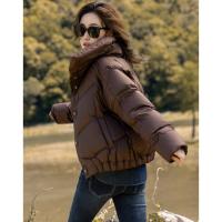 【城市轻户外】冬400T春亚纺压胶蓬松90鸭绒面包服羽绒服女