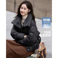 【城市轻户外】冬400T春亚纺压胶蓬松90鸭绒面包服羽绒服女