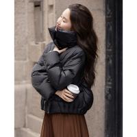 【城市轻户外】冬400T春亚纺压胶蓬松90鸭绒面包服羽绒服女