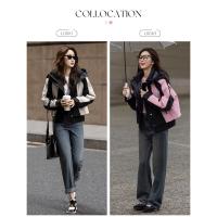 【北欧棉三防系统】冬季户外撞色90鸭绒连帽短款羽绒保暖外套女