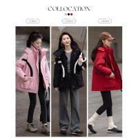 【圣诞雪霁之行】冬季北欧棉三防90鸭绒撞色抽绳保暖女式羽绒服