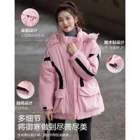 【圣诞雪霁之行】冬季北欧棉三防90鸭绒撞色抽绳保暖女式羽绒服