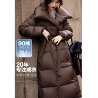 【城市轻户外】冬400T春亚纺压胶蓬松90鸭绒大翻领羽绒服女