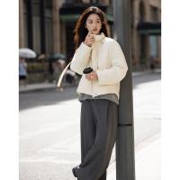 【简约米白短外套】2024冬款时髦立领扣袢小众设计感气质显瘦