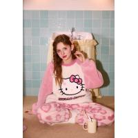 【Gukoo果壳】HelloKitty冬季双面北极绒保暖宽松女式家居服睡衣