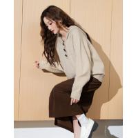 2024冬季女连帽绞花毛线衫毛衣复古休闲百搭简约温柔时尚