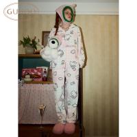 Gukoo/果壳睡衣女冬季HelloKitty联名新款可爱保暖女家居服套装D