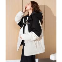 2024冬季女连帽拼接工装短款羽绒服高级感韩版潮酷帅休闲风