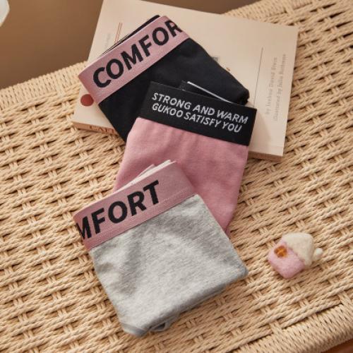 【7A抑菌纯棉裆】3条装女士内裤四季简约中腰收小肚子内裤女