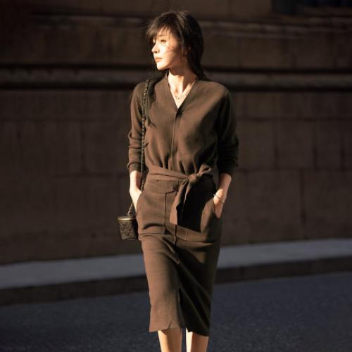 【百搭针织裙装套装】秋时尚风百搭气质裙装套装女秋季