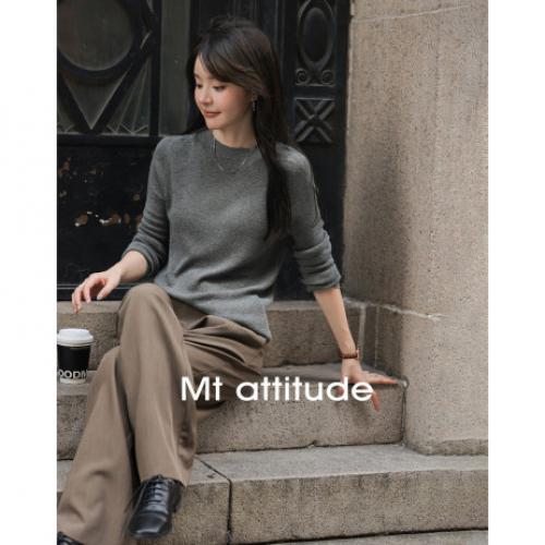 【高雅格雷系】2024冬季款 半高领基础休套头打底长袖针织衫