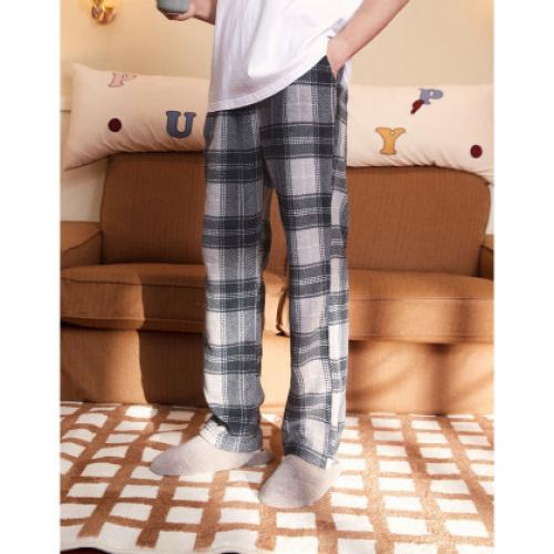 【加厚珊瑚绒】情侣家居睡裤秋冬加厚保暖简约格纹百搭睡裤可外穿